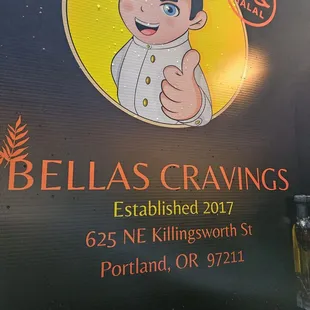 a sign for a restaurant