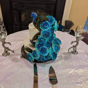 Our lovely two tier gluten-free wedding cake