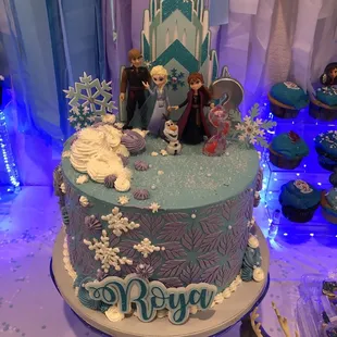 Frozen themed bday cake