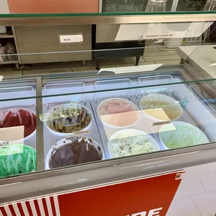 a variety of ice creams