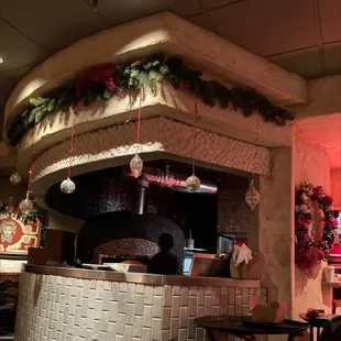 The wood burning oven