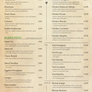 Our 2020 new menu