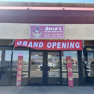 Store front, opening day