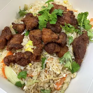 Lao Fried Rice with Pork Belly