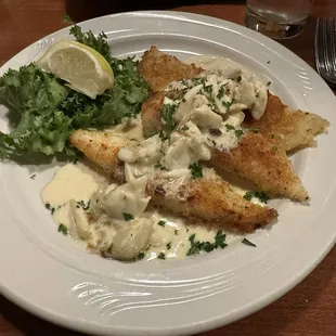 Broiled Sprots with Jumbo Lump Crabmeat