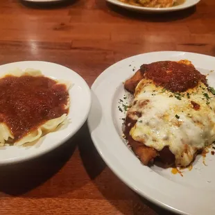 Chicken Parmesan and Pasta Side