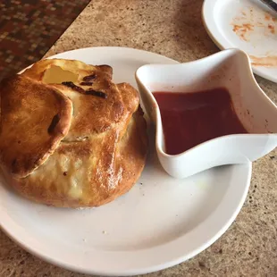 Stromboli with ham and cheese