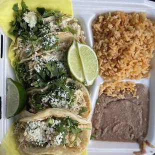 4 taco plate - chicken