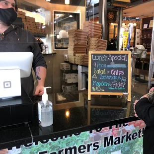 a woman wearing a face mask