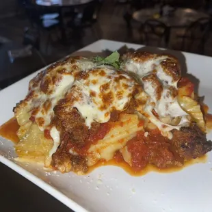 Lasagna with meat sauce
