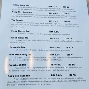 Beer menu 6/2023