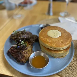 Jerk Chicken and Pancakes