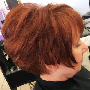 Vibrant Color and a Sexy Short layered cut