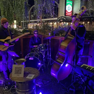 Live music (my husband on drums!)