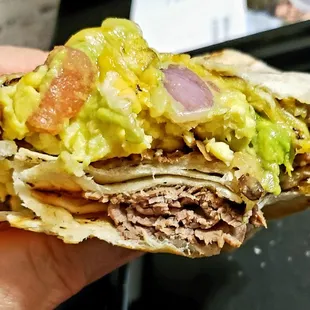 Closeup of inside of burrito... amazing flavors