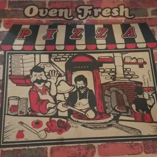 Pizza box cover art