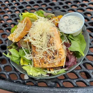 Grilled Caesar salmon salad.
