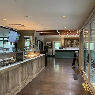 the kitchen and dining area