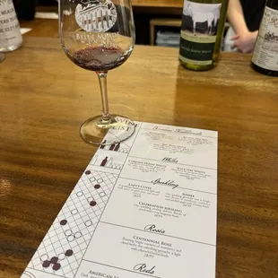 complimentary wine tasting