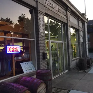 the outside of the building