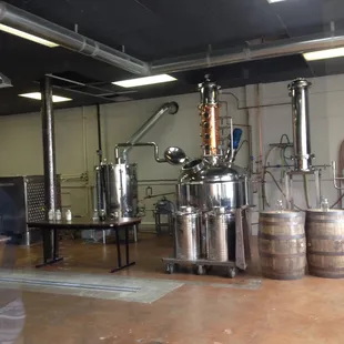 Stills in the distillery room