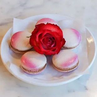 Rose Lychee Macarons