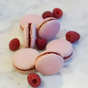 Raspberry Macarons