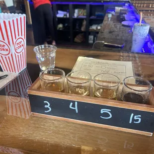 Tasting flight