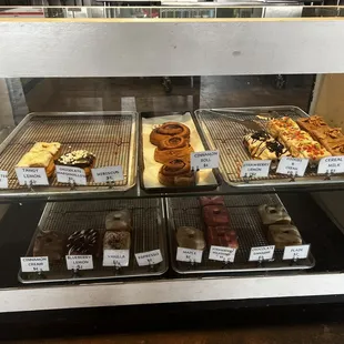 a display of pastries