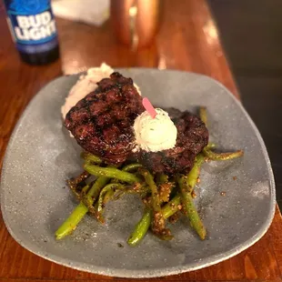 a plate of food on a table