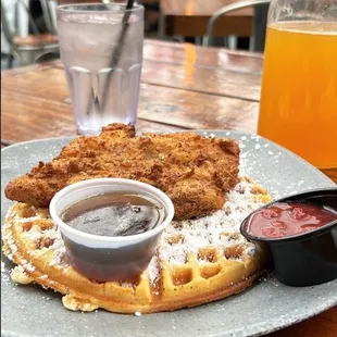 Chicken and waffles