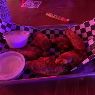 Hot lemon pepper wings