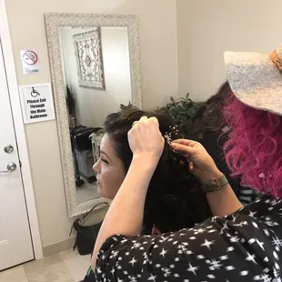 Samantha has your hair covered for your special day and that of your entire bridal party!  Find her at the Body Bar Sunless Spa &amp; Suites!