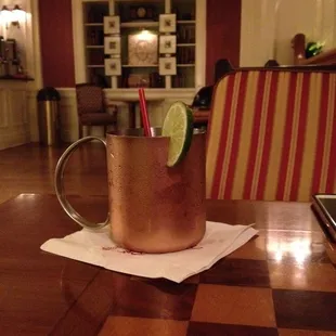 Moscow Mule ($9.25) in the copper mug!