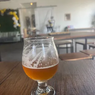 a glass of beer