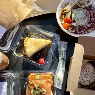 a variety of food items