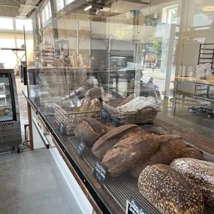 a display of baked goods