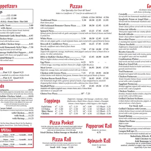 Menu Tri-fold (Back)