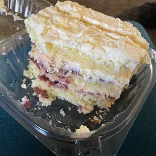 Raspberry something cake