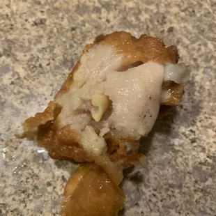 This is what they consider a chicken wing I took them back an she said she sees nothing wrong with these REALLY twenty dollars for twelve
