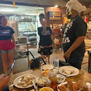 The waitress are the Sweetest!!! We love them!!! The owners are top of the line!!! Great place!!!