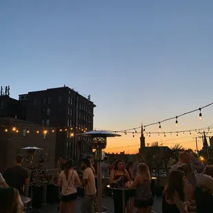 a large group of people at a party