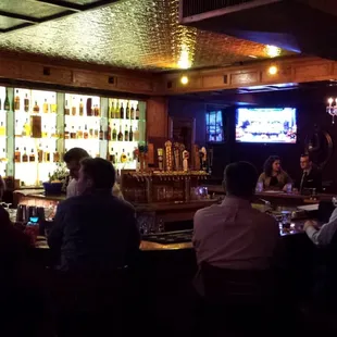 A little action around the downstairs bar area