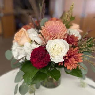 Celebration of Life - guest book table arrangement