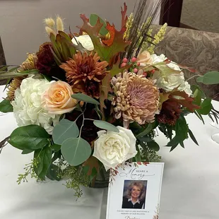 Celebration of Life - guest table centerpiece