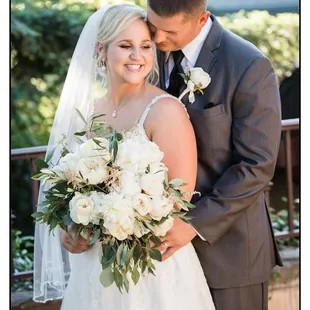 Mr. &amp; Mrs. Cook Photos by Mary Gillespie Photography  Floral by Belles Lodi Flower Shoppe Cake by Something Sweet Bakery, Galt