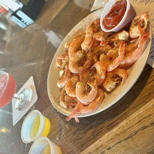 plate of shrimp