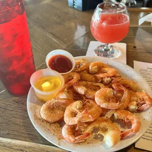 plate of shrimp