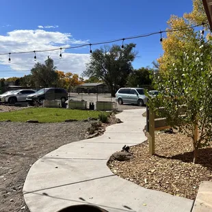 Front view of parking