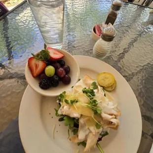 Open Faced Turkey Cranberry Sandwich